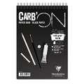 Bloc papel negro Carb'On Clairefontaine, A5, 14,8 cm x 21 cm, 120 g/m², Fin, Bloc espiral