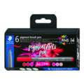Set de 6 rotuladores pigmento brush pen 371 Staedtler, Set, Punta pincel