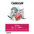 Bloc Graduate Manga Canson, A4, 21 cm x 29,7 cm, Liso, 200 g/m², Bloc encolado 1 lado