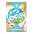 Bloc de papel de color reciclado Clairefontaine, A4, 21 cm x 29,7 cm, 210 g/m², Bloc encolado 1 lado 20 hojas