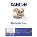 Papel Mixed Media Artist Canson, A3 - 29,7 x 42 cm - 300 g/m², Bloc de 25 hojas, Fin