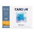 Papel Canson Montval, A4, 21 cm x 29,7 cm, 300 g/m², Fin, Bloc encolado por un lado, 12 hojas