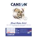 Papel Mixed Media Artist Canson, A3 - 29,7 x 42 cm - 600 g/m², Bloc de 15 hojas, Fin