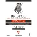 Cartulina Bristol Clairefontaine, A4, 21 cm x 29,7 cm, Liso, 205 g/m², Bloc encolado 1 lado