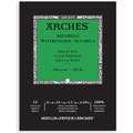 Bloc papel acuarelas Arches®  300 g/m², 21 cm x 29,7 cm, 300 g/m², Bloc encolado 1 lado, 1. Grano fino