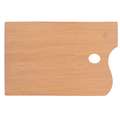 Paleta de pintura madera, 30 x 40 cm, rectangular