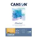 Papel Canson Montval, A3, 29,7 cm x 42 cm, 300 g/m², Fin, Bloc encolado por un lado, 30 hojas