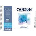 Bloc  de papel acuarela Montval® Canson, 24 cm x 32 cm, 270 g/m², Trapo
