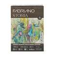 Papel de dibujo Storia Fabriano, 24 cm x 32 cm, 180 g/m², Bloc espiral