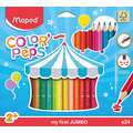 Estuche de lápices de color Peps Jumbo Maped, estuche de 24 colores, Set