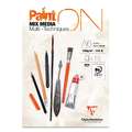 Papel Paint’On multi-técnicas Clairefontaine, Bloc encolado 1 lado, A6, 10,5 cm x 14,8 cm, 250 g/m²