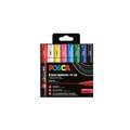 Set de 8 rotuladores Posca PC1MR, Clásicos, 0,7 mm, Punta certi de metal