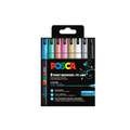 Set de 8 rotuladores Posca PC1MR, Metálicos, 0,7 mm, Punta certi de metal