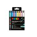 Set de 8 rotuladores Posca PC1MR, Pasteles, 0,7 mm, Punta certi de metal