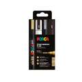 Set de 4 rotuladores Posca metálicos, Básico