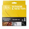 Sets temáticos de 5 colores acrílico Galeria Winsor & Newton, metálicos