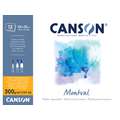 Papel Canson Montval, 24 cm x 32 cm, 300 g/m², Fin, Bloc encolado por un lado, 12 hojas