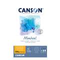 Papel Canson Montval, 16 cm x 28,4 cm, 300 g/m², Fin, Bloc encolado por un lado, 12 hojas