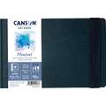 Cuaderno de acuarela con tapa dura Montval Art Book Canson, 21,6 cm x 14 cm, Bloc encolado 1 lado, Fin
