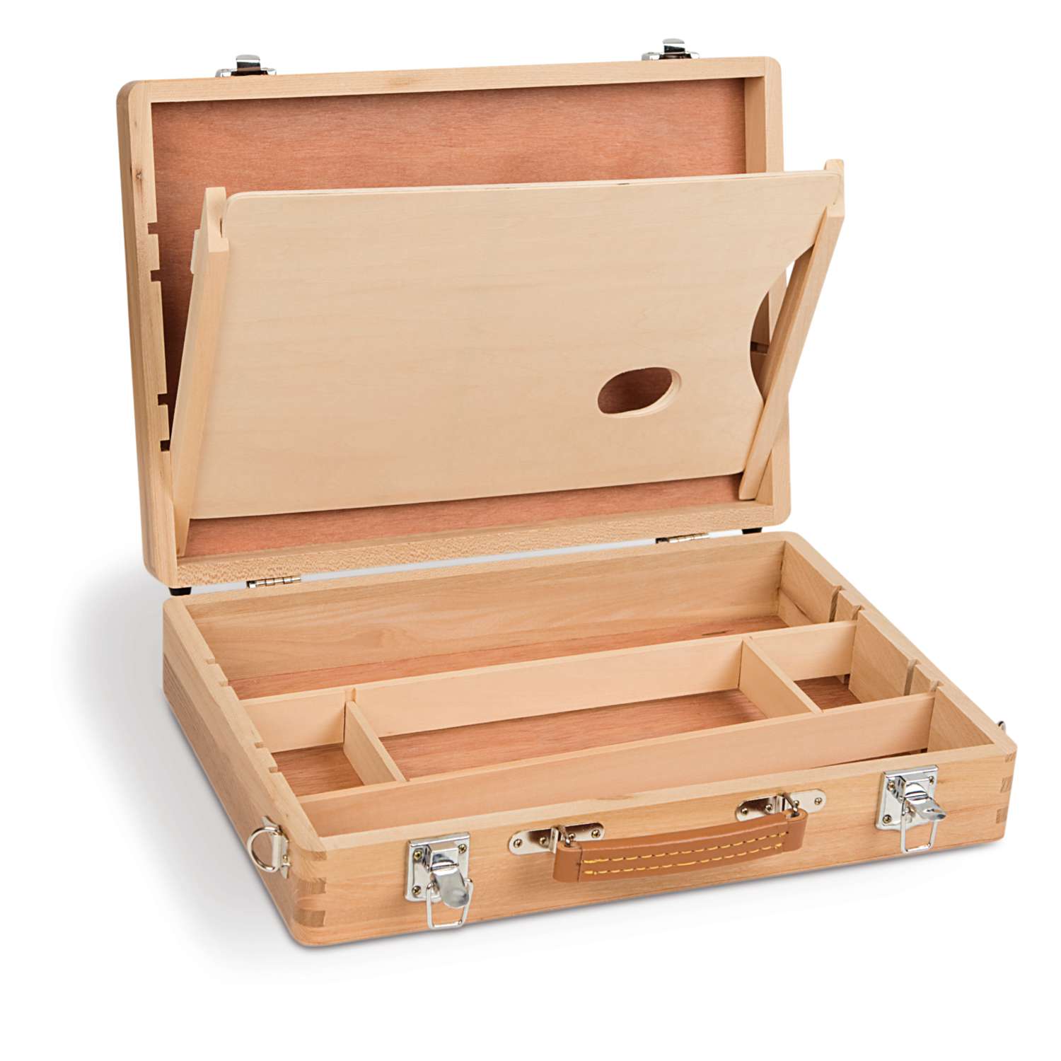 Estuche/maleta vacio de madera  Material bellas artes: tienda en