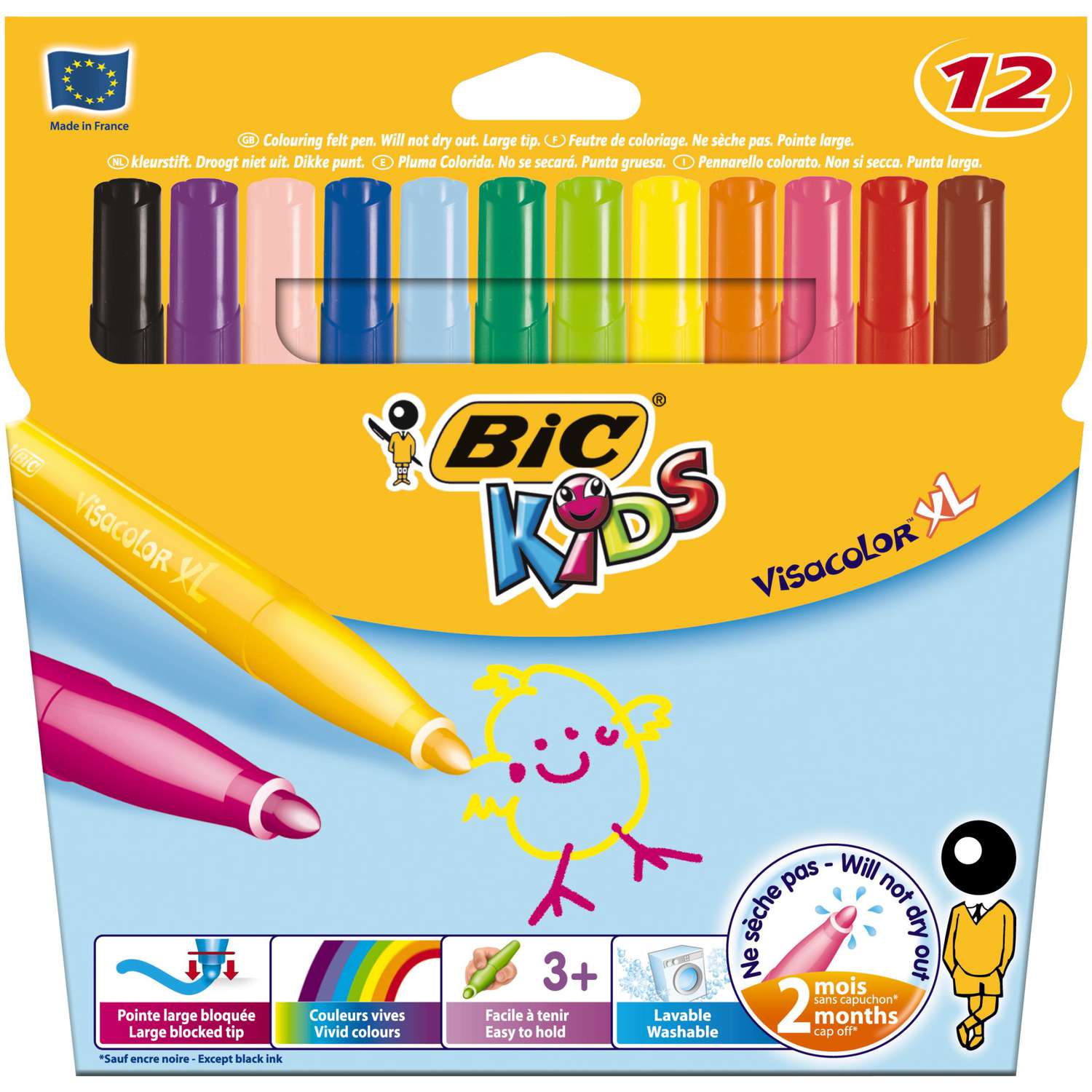 Rotuladores de colores Bic Kids Estuche de 12 en