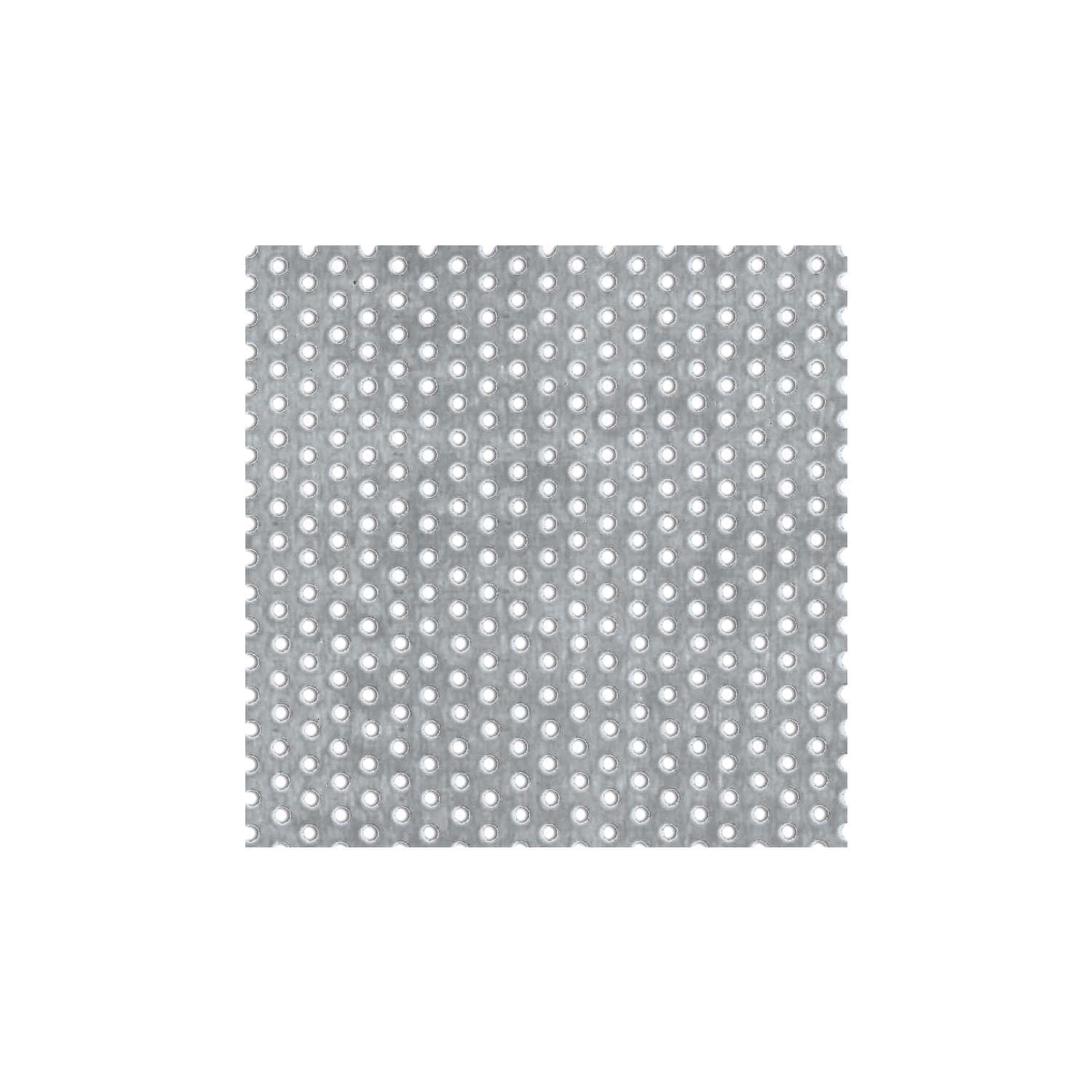 Alberts Chapa perforada de círculos (500 x 250 mm, Espesor: 0,8 mm,  Aluminio)