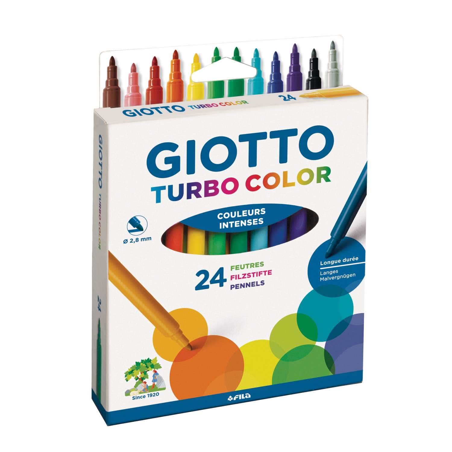 Schoolpack rotuladores Giotto Turbo Color  Material bellas artes: tienda  en línea - El Mundo de los Artistas