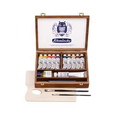 Estuche de madera 10 colores al óleo Mussini Schmincke