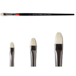 Pincel punta abombada corta Georgian en cerda blanca serie 18 de Daler Rowney