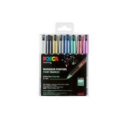 Estuche de 8 marcadores PC1MC – 0,7 mm – metal Posca