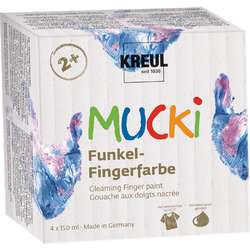 Set de pintura de dedos al gouache nacarado Mucki