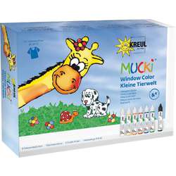 Set de pinturas para ventanas el pequeño mundo de los animales Mucki Kreul 