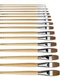 Pinceles planos para pintura al óleo serie 1768 da Vinci