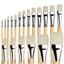 Pinceles planos serie 7182 da Vinci Top Acryl, mangos largos