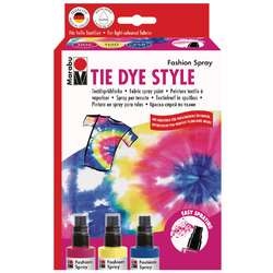 Set de 3 pinturas textiles en spray Marabu Fashion Spray Tie Dye Style