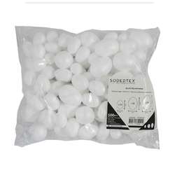 Paquete de 100 huevos de poliestireno Sodertex, blanco