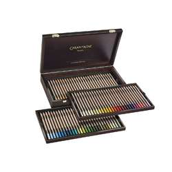 Estuche en madera de 84 lapices pasteles Caran D'Ache®