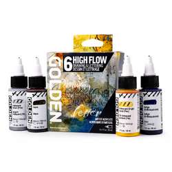 Set High Flow Drawing and Lettering Golden