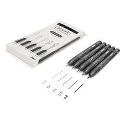Copic – Set de 5 Marcadores Multiliner Negro Carbón