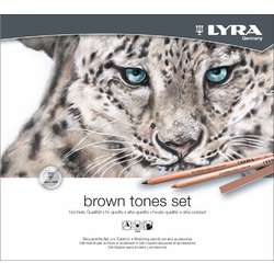 Estuche de dibujo en tonos marrones Lyra