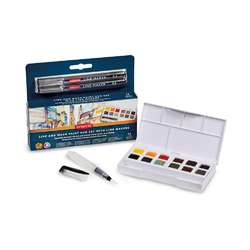 Estuche 12 1/2 godets de pintura acuarela Line & Wash Derwent
