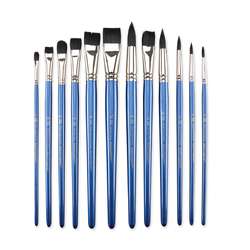 Set de 12 pinceles de fibras sintéticas Taklon negras 9502 Royal Langnickel