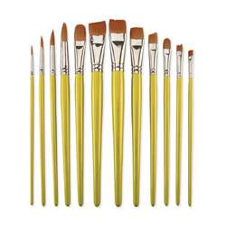 Set de 12 pinceles de fibras sintéticas Taklon marrónes 9503 Royal Langnickel