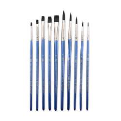 Set de 10 pinceles de fibras sintéticas Taklon Negras 9531 Royal Langnickel