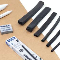 Carboncillos naturales cilíndricos Milan