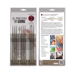 Estuche de 9 pinceles Top Graphic – Il Preciso Borciani e Bonazzi