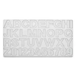 Molde de silicona números y letras Glorex 