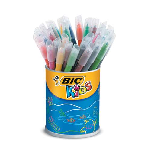 Pack de 10+2 rotuladores de colores lavables para niños Kids couleur BIC
