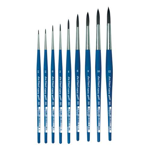 Pinceles acrílicos redondos serie 393 da Vinci Forte Basic 