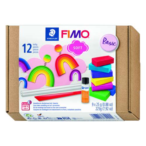Surtido de 9 colores de Fimo Soft Basic 